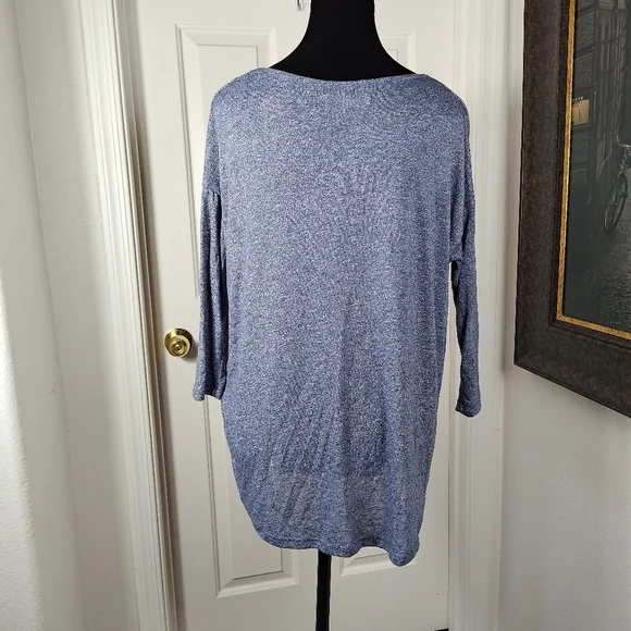 A&F draped top V-neck Hi Low Design Grey Size S - Picture 4 of 9